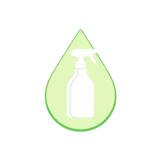 Spray bottle and cloth icon for office and commercial cleaning